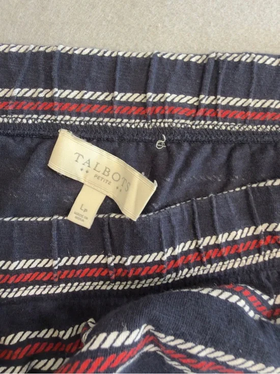 Talbots Red, White and Blue Striped Knee-Length Skirt Size Large Petite - Picture 6 of 9
